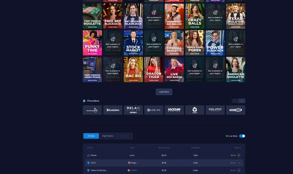 Rainbet Casino mit über 7.000 Spielen